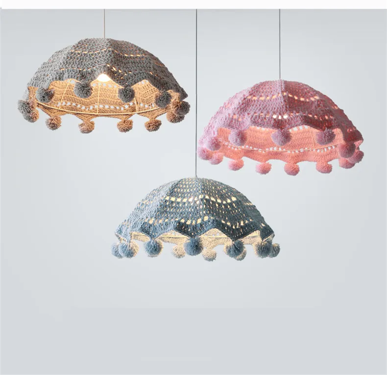 HAND KNITTING PENDANT LAMP | MADE BY HAND ROUND PENDANT LIGHT - Lodamer