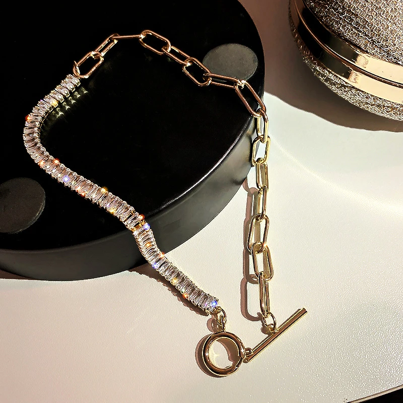 Crystal Necklace Zircon Chokers Top-Designer Geometric Luxury Jewelry High-Quality Women