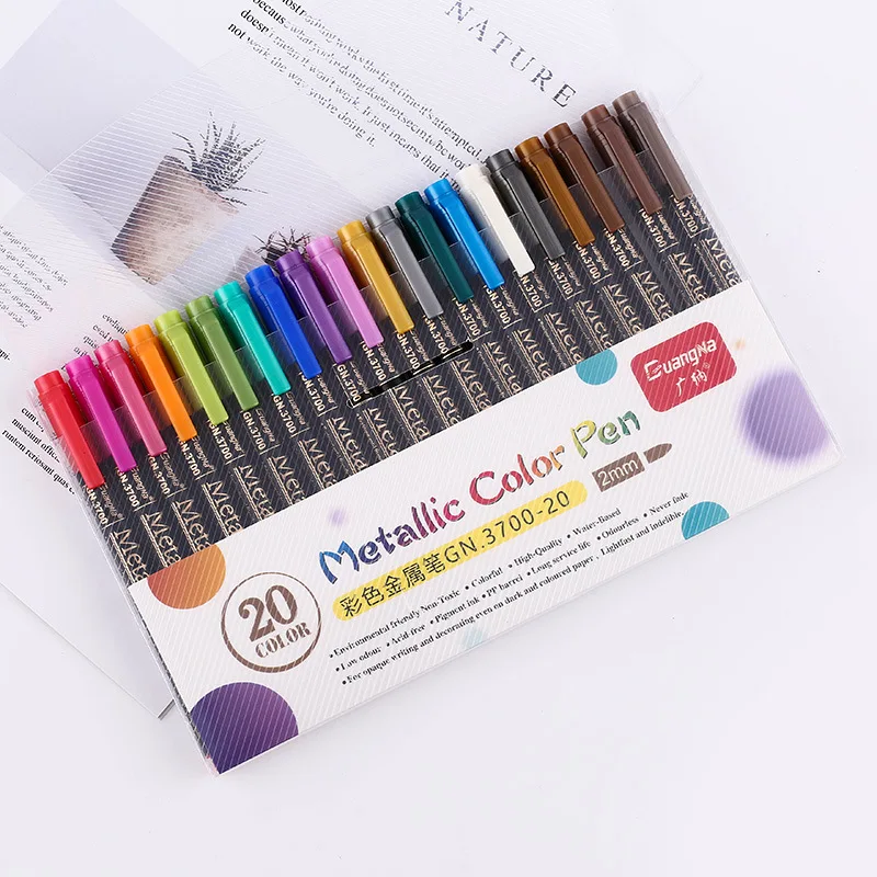 

Recruit Hard Head Color Metal Pen PDA Crayon Painted Mark Pen Ceramic Album DIY Pen Soft Head Calligraphy Pen