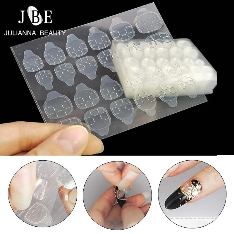 20 Sheet/Lot Clear Double Side Sticker Transparent Flexible Adhesive