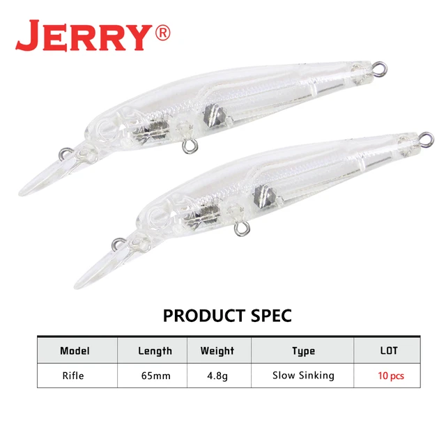 Jerry 10pcs 65mm Blank Body Fishing Lure High Quality DIY Plastic