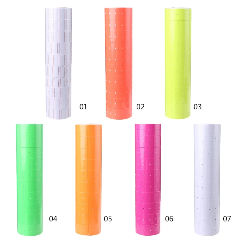 10 Rolls Price Tag Label Sticker Rolls for Pricing Label for Gun MX5500 Shop Price Gun Labeler Sticker