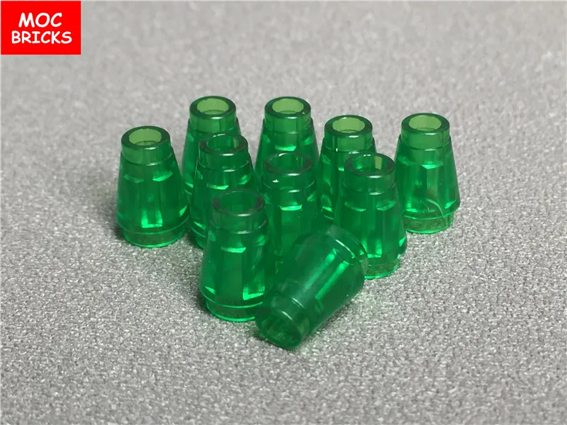 20 шт./партия кубики MOC красочный конус 1x1 без топа паз подходит для 4589 развивающие