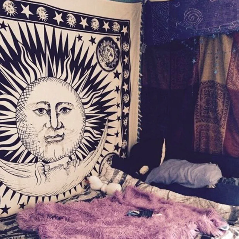

Wall Hanging Indian Mandala Tapestry Sandy Beach Throw Rug Bohemian Tapestry Blanket Camping Tent Travel Mattress