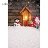 Laeacco Christmas Balls Stars Snow Ground Wooden Board Photozone Photography Backgrounds Photographic Backdrops For Photo Studio ► Photo 3/6