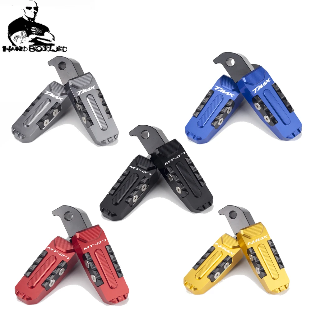 

For Yamaha t max tmax 500 530 dx sx xp500 nmax 155 mt07 mt 07 Rear Foot pegs Pedal Motorcycle Passenger Footrest Accessories