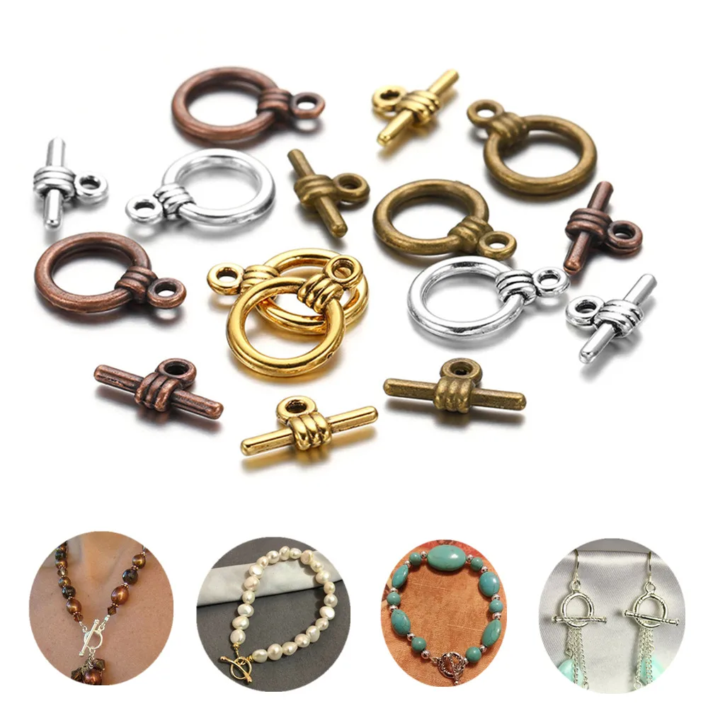 

20Sets Metal Plated OT Clasps Toggle Connectors Alloy Hook For DIY Necklace Earrings Jewelry Making Finding Accessories Supplies