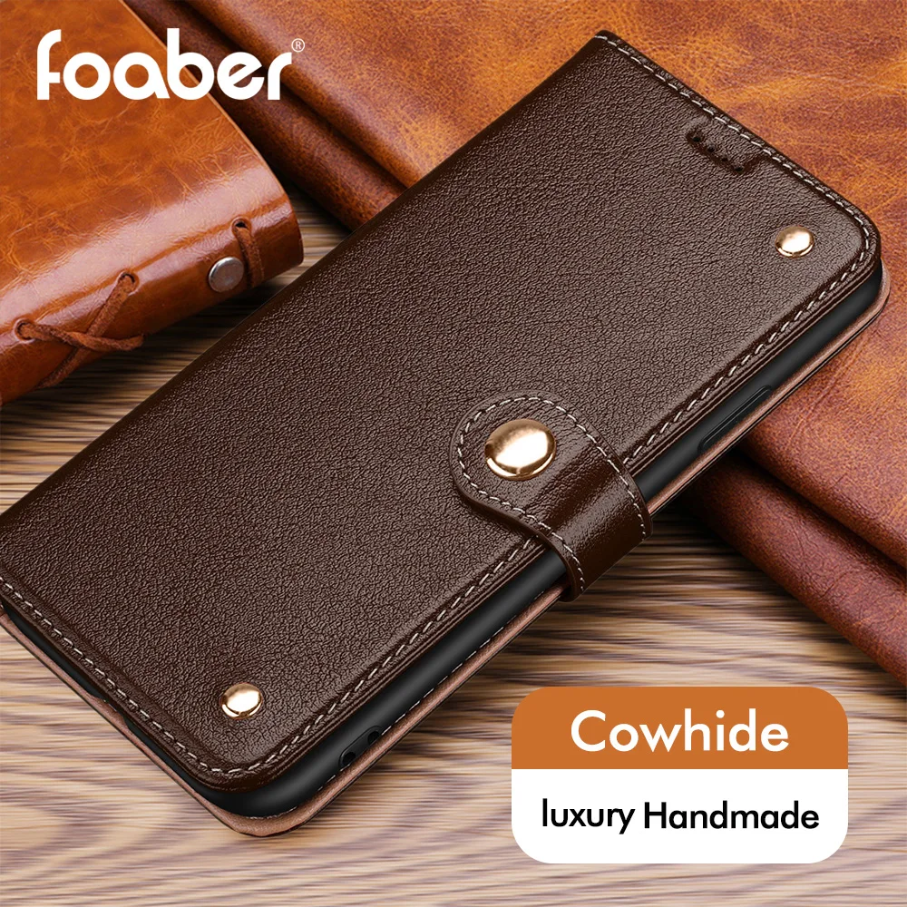 

Genuine Leather Luxury Case for iPhone 11 Pro Max Cowhide Wallet Card Phone Case for iPhone 11 Pro Xs Max Xr Xs 11