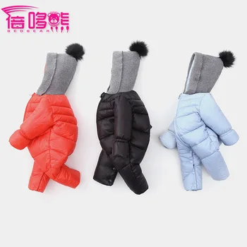 

Infant Baby Kids Children Winter Thick Warm Rompers Hooded Outerwear