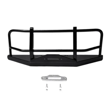 

Metal Front Anti-Collision Bumper for 1/10 Rc Crawler Car Rc 4WD D90,Retrofit Accessories(Black)
