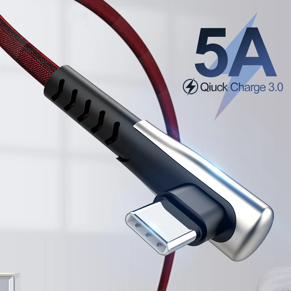 USB кабель 5А быстрая зарядка цинковый сплав нейлоновый Плетеный Type C для Huawei Mate 20 Pro