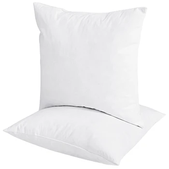 

PUREDOWN 2 PACK FEATHER PILLOWS SQUARE BED PILLOWS