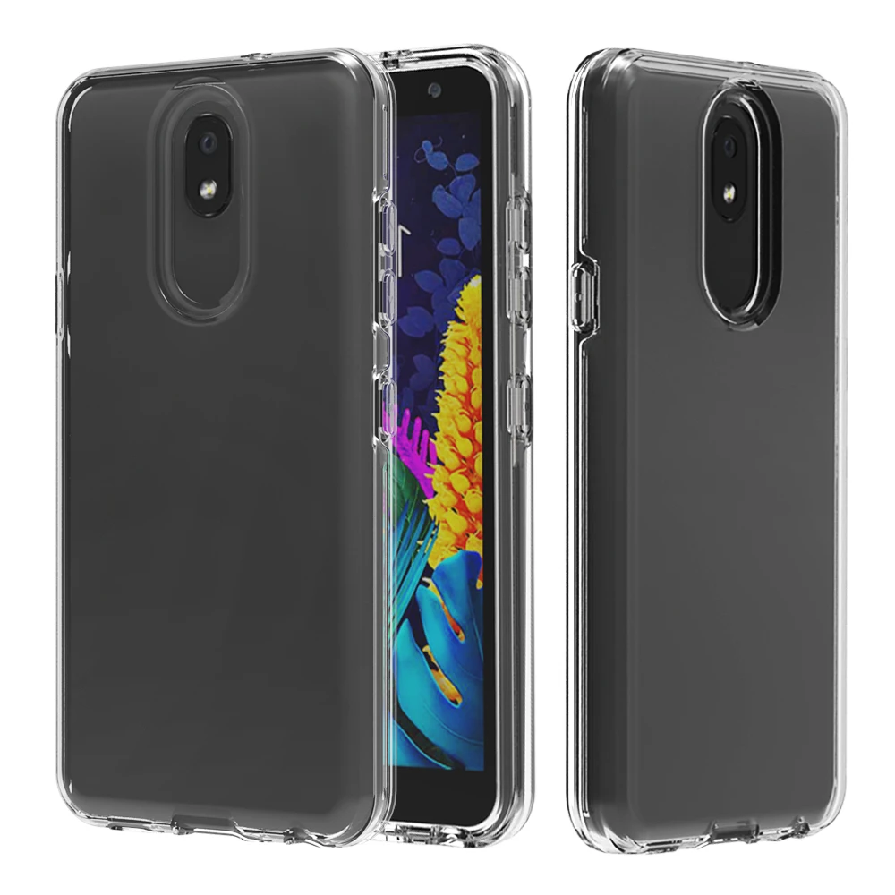 For LG K30 2019 X320 Case Soft TPU Hard PC 2 in 1 Transparent Phone Bumper 1