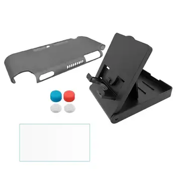 

7 in 1 Kit for Switch NS Lite TPU Case Tempered Film Joystick Caps Stand