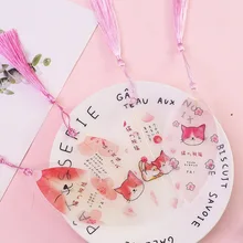 1х милая улыбка Кот в форме листа Закладка с кисточкой маркер страницы школьные канцелярские принадлежности для студентов подарок для детей