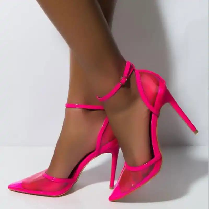 neon pvc heels
