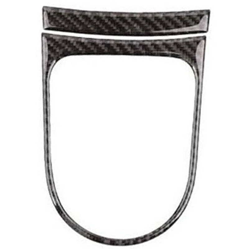 

2Pcs Carbon Fiber Central Control Gears Shift Frame Cover Trim Stickers for Ford Mustang 2015 2016 2017