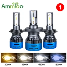 H7 Led H4 Led H7 Автомобильный свет H11 H1 светодиодные фары HB3 HB4 9005 9006 H8 H9 светодиодные лампы 12V 12000 6500 ксеноновая лампа 4300 К 3000 К лампочка