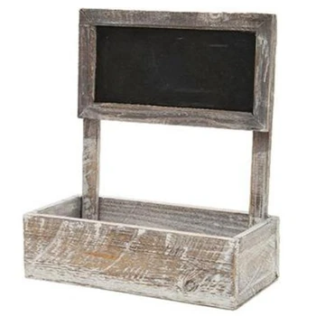 

Vintage Chalkboard Wooden Flower Pot Succulent Plant Potted Planter Home Decor