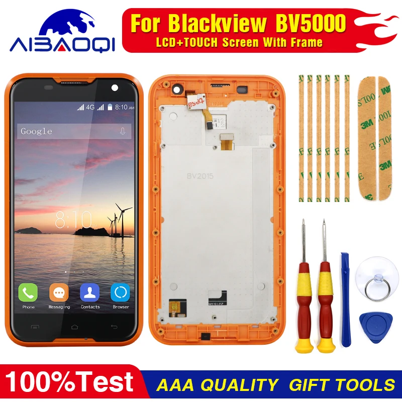 100% Оригинальный Blackview BV5000 ЖК дисплей + сенсорный экран 1280X720 5 0 дюймов в сборе для