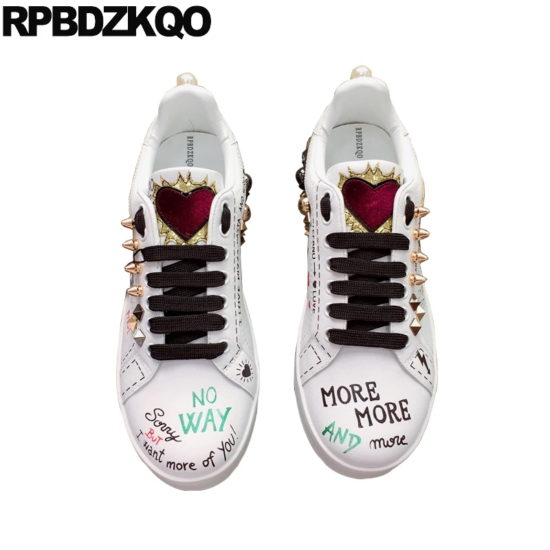 Дизайнерская обувь Китайские кроссовки на плоской подошве с вышивкой Женские из