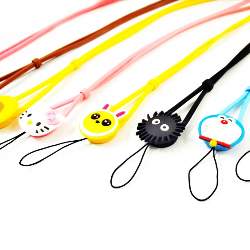 

2019 New Cell Phone Straps Lanyard Neck Straps for Keys ID Card USB Badge for Sony Holder Hang Rope Silicone Cartoon Cute Cat