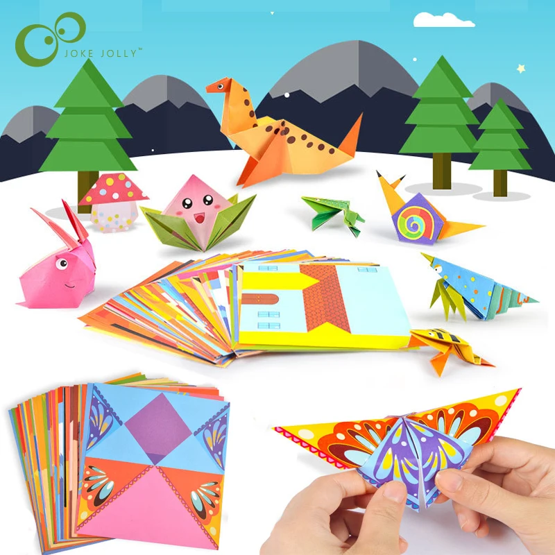 Toys Origami Kids Educational-Toys Animal-Book Craft Diy Color-Paper Folding Kingergarden-Art