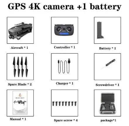Квадрокоптер SG906 Pro 4k HD с механической шарнирной камерой стандартная система GPA Wi