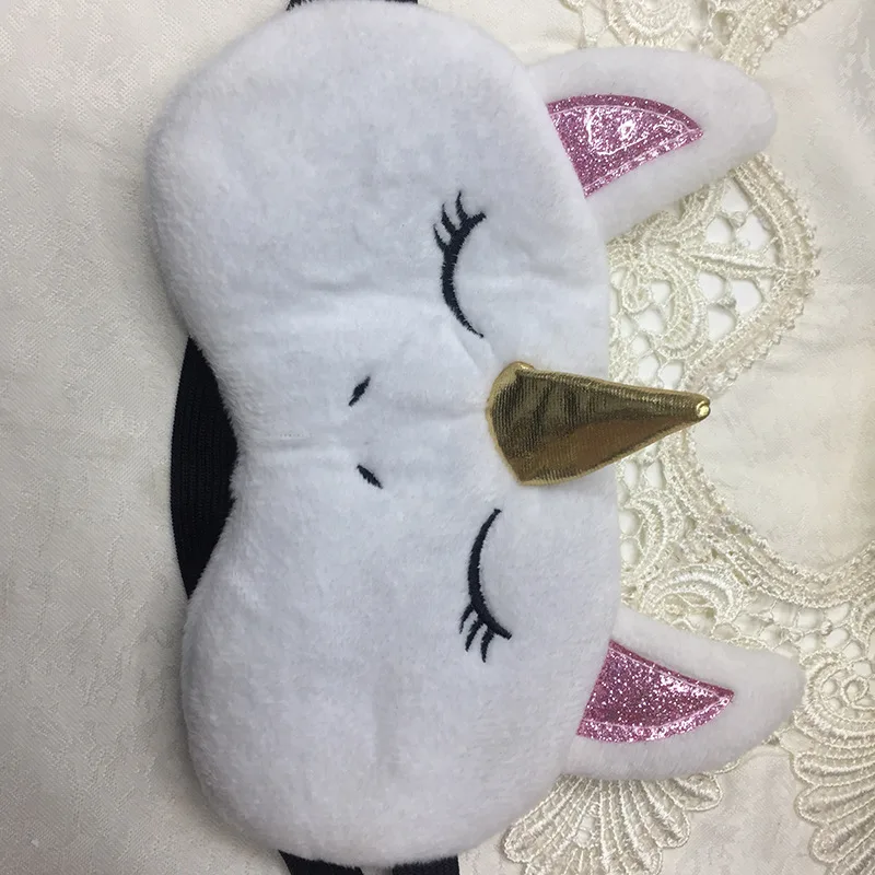 

Protection Eye Patch Sleep Breathable Cartoon Shading Plush Shade Ice Compress Nursing Sleep Silk Eye Mask