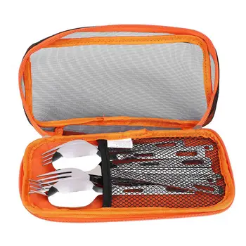 

Portable Stainless Steel Family Cutlery Picnic Utensil Travel Case Camping