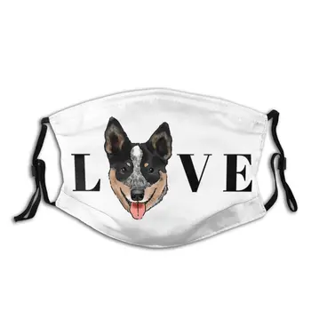 

Australian Cattle Dog Lover Non-Disposable Face Mask with Filter Anti Haze Dustproof Mask Protection Respirator Mouth Muffle