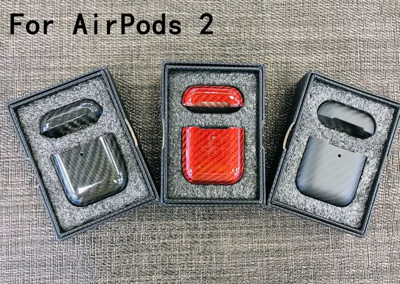 Чехол для наушников для AirPods Apple AirPods2 Беспроводная bluetooth-гарнитура защитный чехол из углеродного волокна