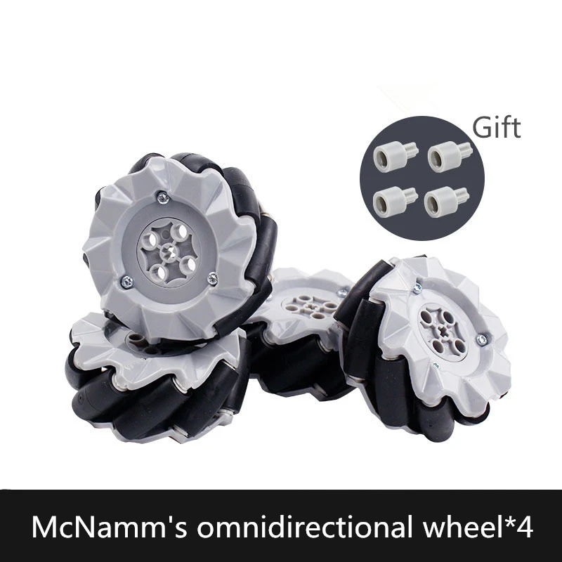 Legoing Technic MOC части кирпича колеса Mecanum 64 мм универсальное колесо строительные
