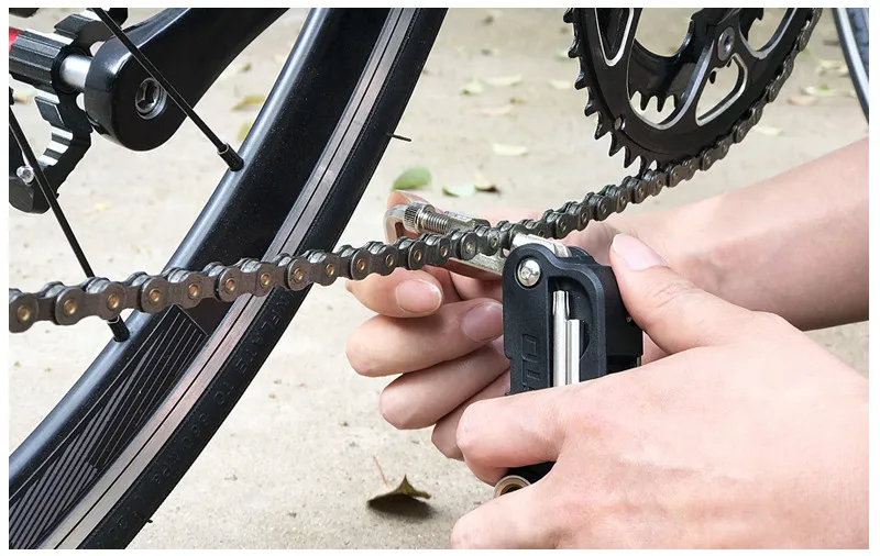 18 набор многофункциональных велосипедных инструментов Шестигранная спицевой ключ Отвертка для горного велосипеда инструмент для удаления звеньев цепи велосипед Многофункциональный набор инструментов для ремонта СО2 Надувное устройство