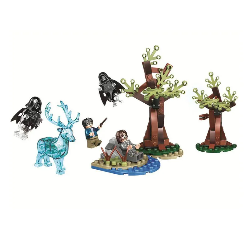 

New Harry Series Toys Expecto Patronum Compatible Legoingzk Harry 75945 Brick4 Building Blocks Birthday Gift for Children