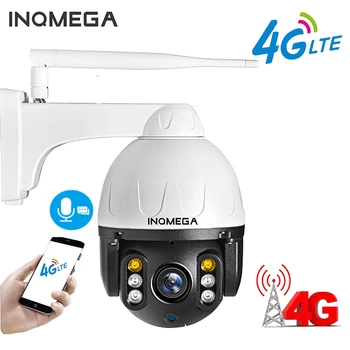 

INQMEGA Security Outdoor CCTV P2P IR Night Vision 30M 4G WIFI Camera 1080P PTZ Dome Camera 2MP Wireless GSM SIM Card IP Camera