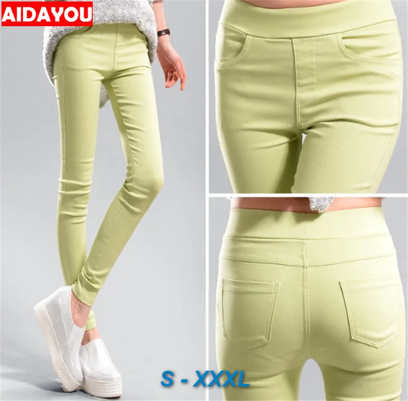 

High Elastic Pants Womens Pencil Push Up Butt Lifting Straight Comfort Korean Style 3XL Good Stretchy Trouses ouc407