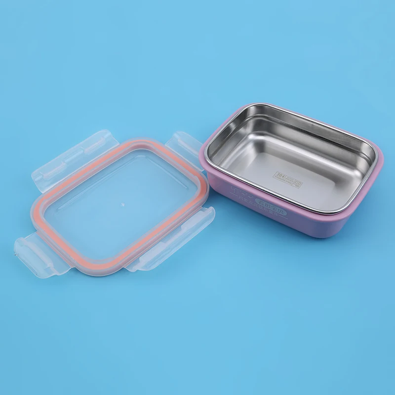 Бенто-бокс из нержавеющей стали, Одноцветный Ланч-бокс для детей, герметичный детский Ланч-бокс, контейнер для еды