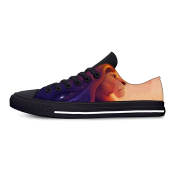 

The Lion King Cartoon Simba Fashion Funny Popular Casual Canvas Shoes Low Top Lightweight Breathable 3D Print Men women Sneakers