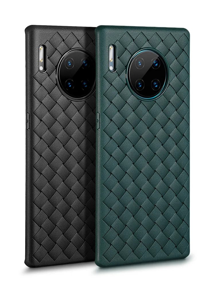 Роскошный чехол huawei p30 pro 5G из искусственной кожи тканый Стиль Защитный