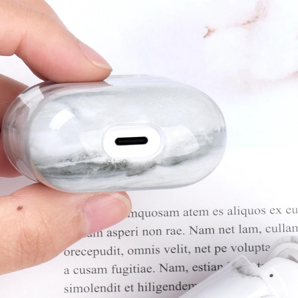 Роскошный силиконовый чехол для наушников для Apple Airpods 2 1 чехол из ТПУ с мраморным узором чехол s Coque для Airpods Air pods противоударный чехол Fundas