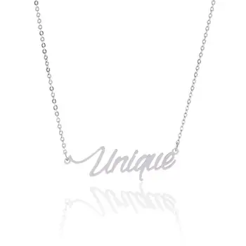 

45 Fonts Necklace Customized Stainless Steel Necklace Nameplate Choker Pendant English Name Jewelry Necklace AAA Quality