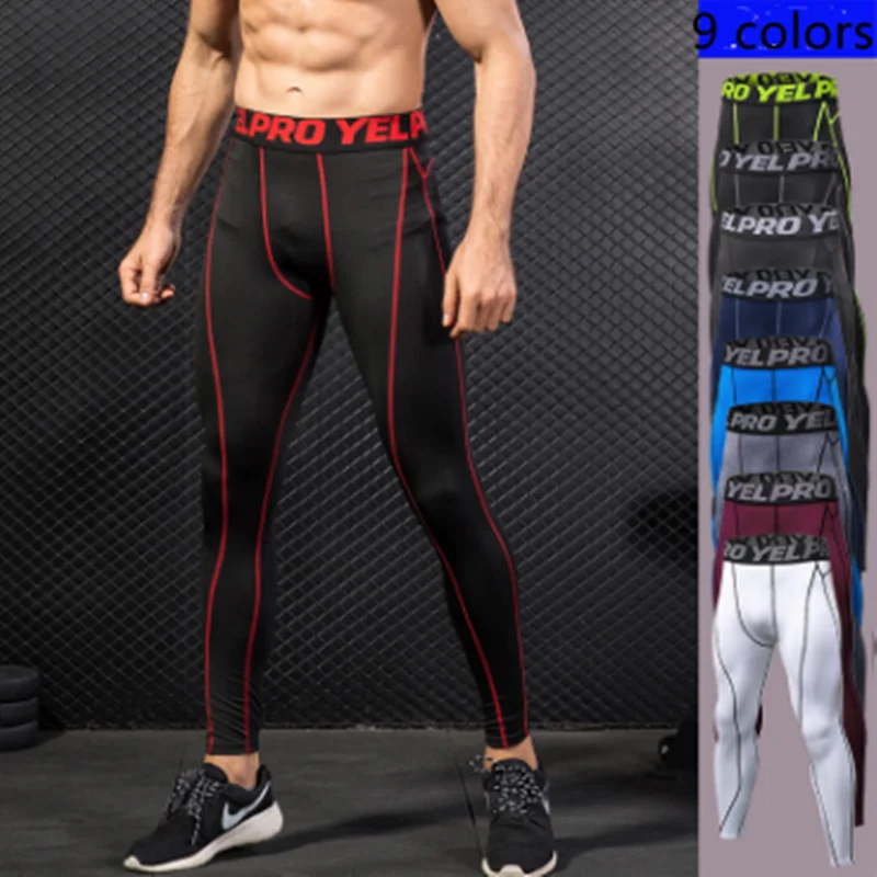 

Men Compression Tight Leggings Running Sports Fitness Athletic Jogging Pants Quick dry Trousers Workout Training Yoga Bottoms