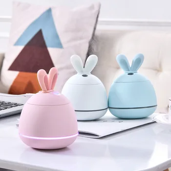 

Rabbit USB Air Humidifier 3 in 1 200ml Ultrasonic Cool-Mist Adorable Mini Aroma Humidifier With LED Light USB Fan for office