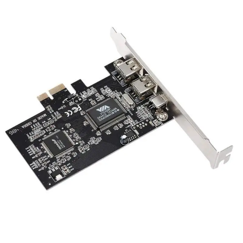 3 порта 1394A Плата расширения PCI-E 1X к IEEE 1394 DV видео адаптер 1x 4Pin 2x 6Pin контроллер для настольных ПК