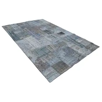 

203x303 Cm Blue Handmade Patchwork Rug-7x10 Ft