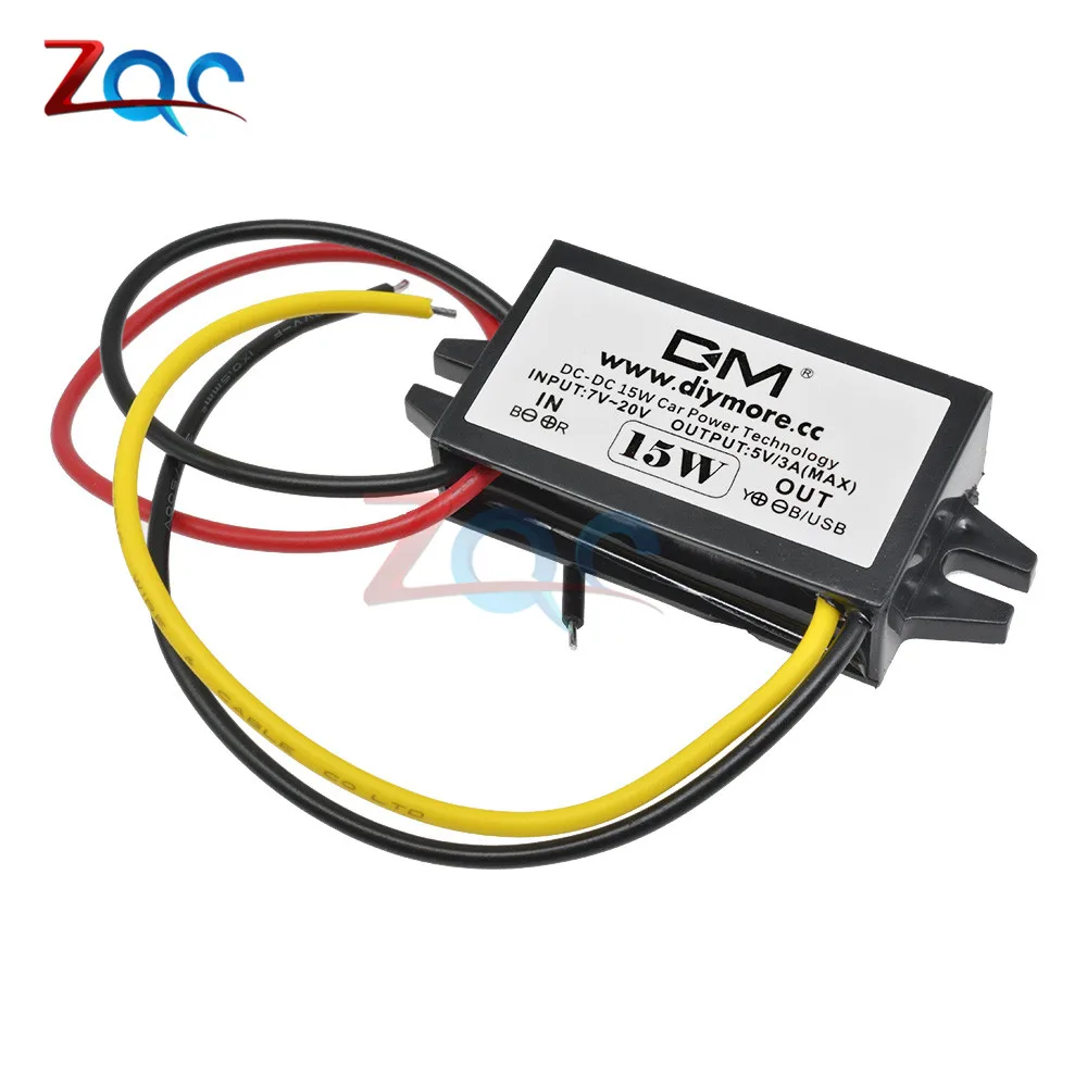 Dc-dc Transformador Reductor Módulo 12v A 5v 3a 15w Usb Dc-dc Transformador Reductor Módulo 12v A 5v 3a 15w Usb