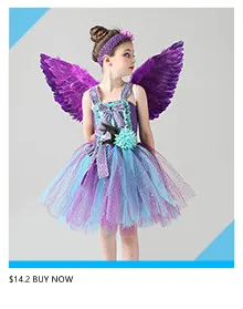 Handmade Girls Princess Peacock Tutu Dress Kids Fancy Animals Dress Up Halloween Carnival Party Costume Sparkly Peacock Dress (2)_副本