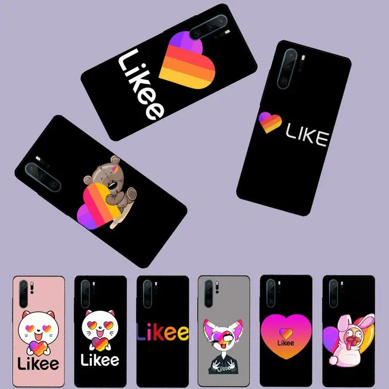 Мягкий чехол Likee для телефона с котом медведем сердечком на заказ Huawei P9 P10 P20 P30 Pro