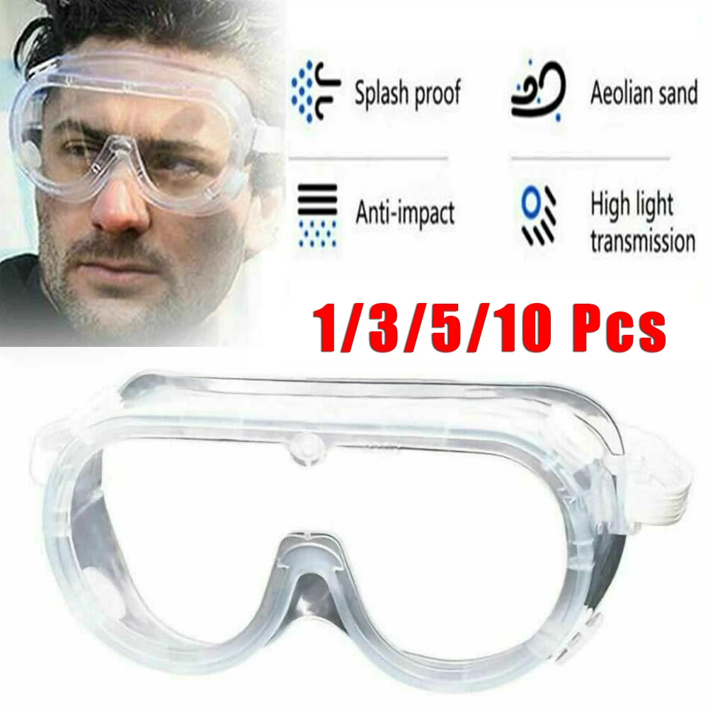 

Protective Safety Goggles Wide Vision Disposable Indirect Vent Prevent Infection Eye Mask Anti-Fog Medical Splash Goggles D30